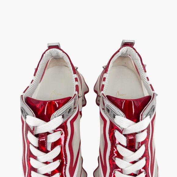 Christian Louboutin Sharkina White Mesh Red Sneakers Size 40 US 10 Women's 6917 - Picture 6 of 15